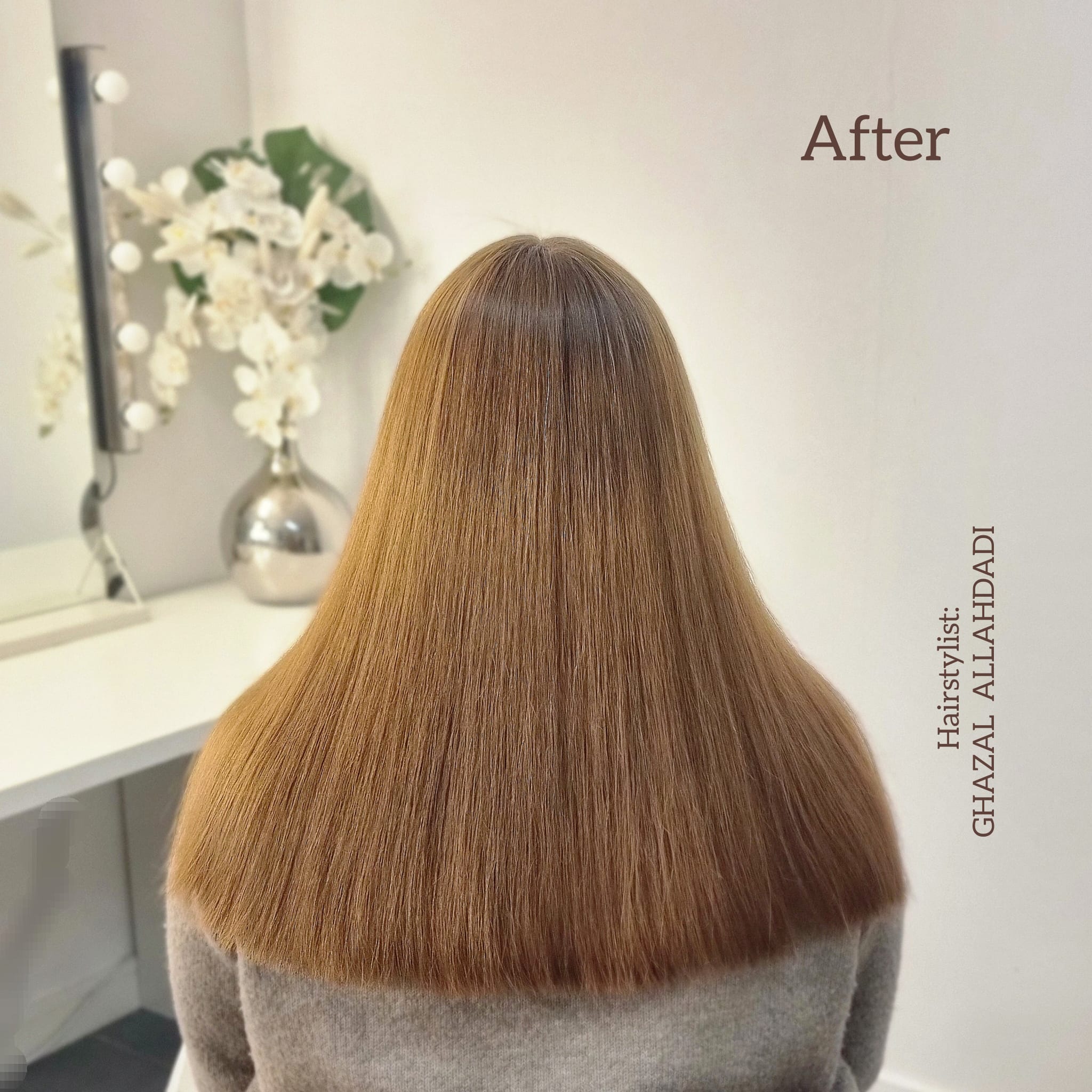 Na: Hair Keratine · Blond Haar