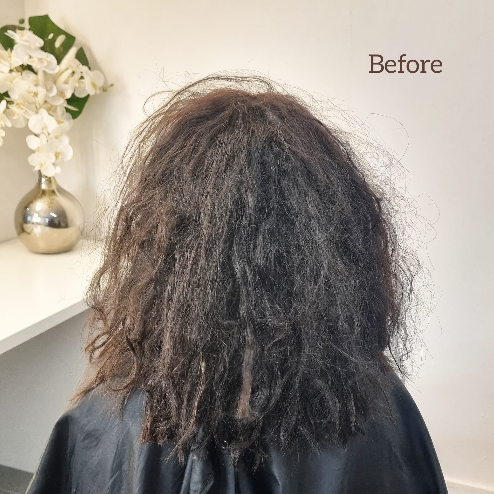 Voor: Hair Keratine · Krullend Haar